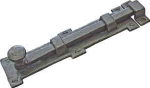 32-090 Straight Door Bolt 152mm with Mortice Plate 