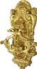 X07-103 Louis XV Door Knocker on Plate 195mm Unlacquered Brass