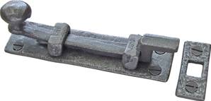 32-089 Cranked Cupboard Bolt 101mm with Mortice Plate 