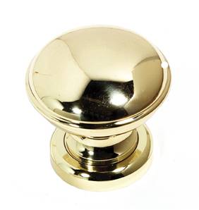 X43-013 Turn Knob Domed 70mm Polished Brass